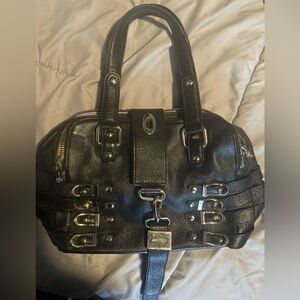 Jimmy Choo Blythe Black Leather Satchel